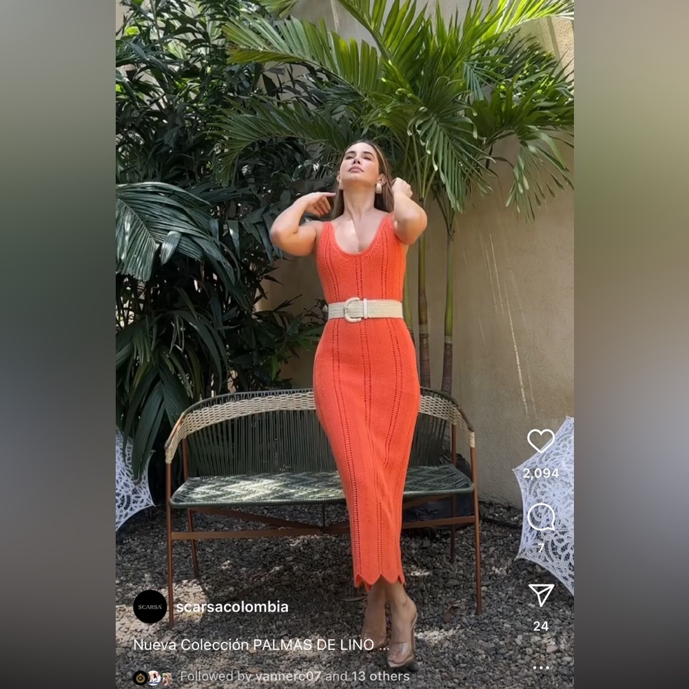 Scars a Colombia dress one size color orange